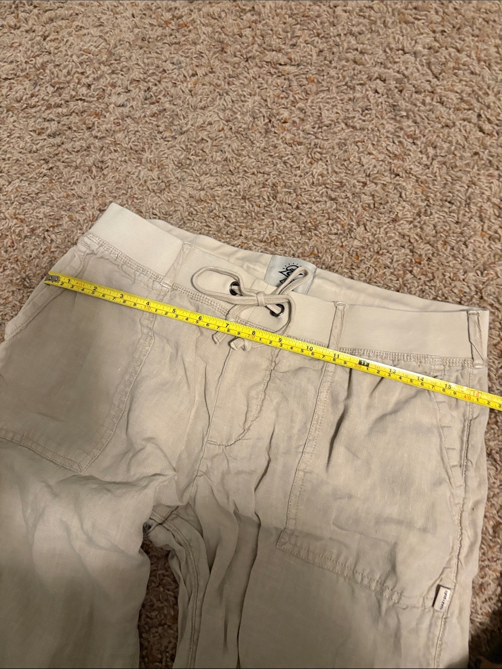 Rip Curl Straight Leg Drawstring Pants - Light Cream - Picture 5 of 5